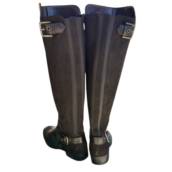 EUC Liz Claiborne Black Fall Knee High Flat zip City Boot Ladies Size 5 Medium. - Picture 5 of 11